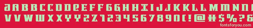 Lifeforcetitle Font – Green Fonts on Red Background