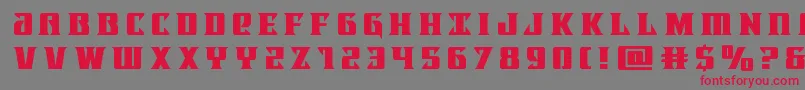 Lifeforcetitle-Schriftart – Rote Schriften auf grauem Hintergrund