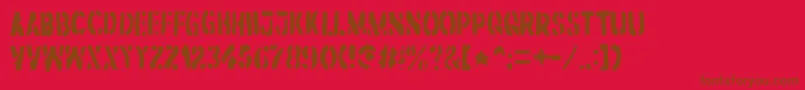 DirtstormRegular Font – Brown Fonts on Red Background