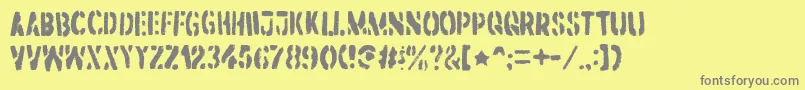 More about DirtstormRegular Font DirtstormRegular Font – Gray Fonts on Yellow Background