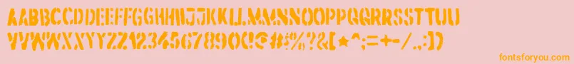 DirtstormRegular Font – Orange Fonts on Pink Background