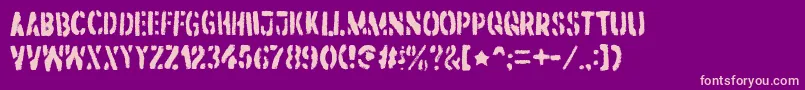 DirtstormRegular Font – Pink Fonts on Purple Background