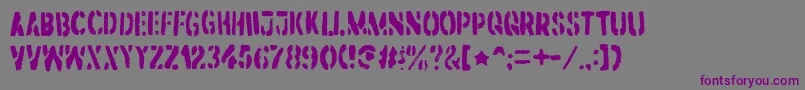 DirtstormRegular Font – Purple Fonts on Gray Background