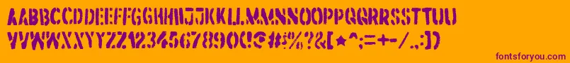 DirtstormRegular Font – Purple Fonts on Orange Background