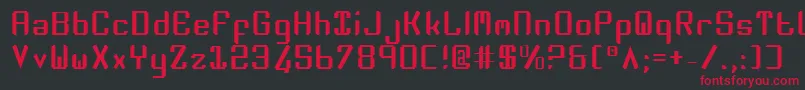ZeeLance Font – Red Fonts on Black Background