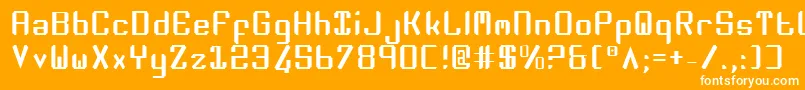 ZeeLance Font – White Fonts on Orange Background