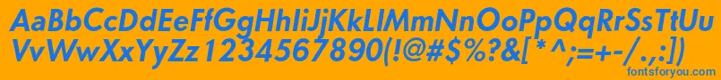 OrenburgcBolditalic Font – Blue Fonts on Orange Background