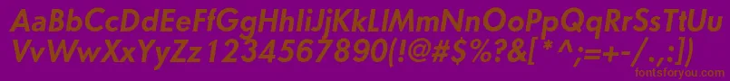 OrenburgcBolditalic Font – Brown Fonts on Purple Background