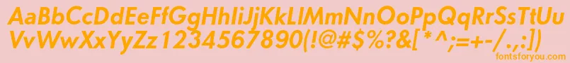 OrenburgcBolditalic Font – Orange Fonts on Pink Background