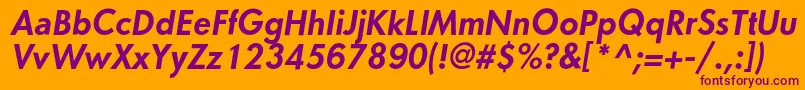 OrenburgcBolditalic Font – Purple Fonts on Orange Background