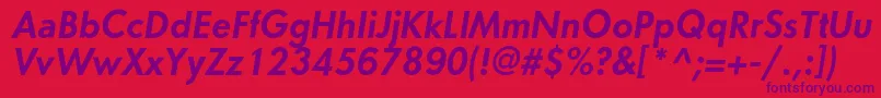 OrenburgcBolditalic Font – Purple Fonts on Red Background