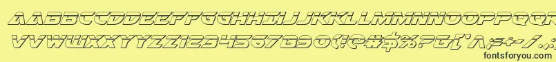 Airstrikebullet Font – Black Fonts on Yellow Background