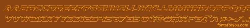 Airstrikebullet Font – Orange Fonts on Brown Background