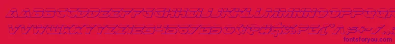 Airstrikebullet Font – Purple Fonts on Red Background