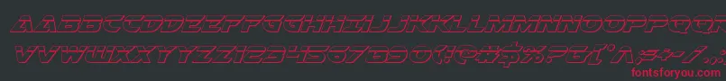 Airstrikebullet-Schriftart – Rote Schriften auf schwarzem Hintergrund