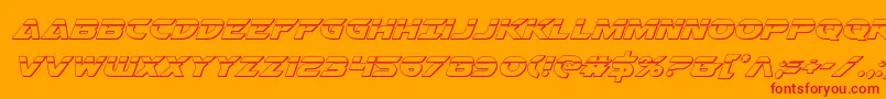 Airstrikebullet Font – Red Fonts on Orange Background