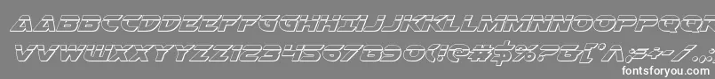 フォントAirstrikebullet – 灰色の背景に白い文字