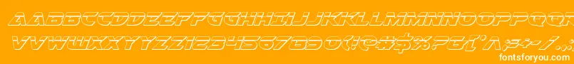 フォントAirstrikebullet – オレンジの背景に白い文字