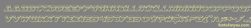 Airstrikebullet Font – Yellow Fonts on Gray Background