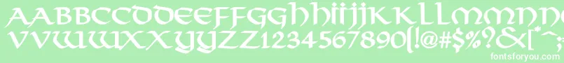 ValhallaBo Font – White Fonts on Green Background