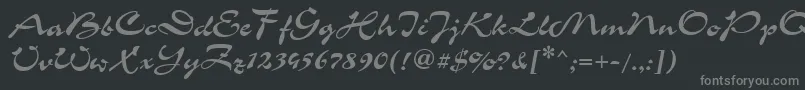 CorridacRegular Font – Gray Fonts on Black Background