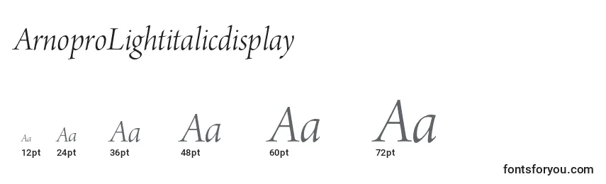 ArnoproLightitalicdisplay Font Sizes