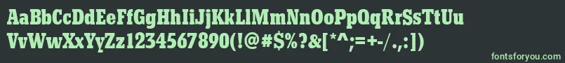 フォントBostonCdBold – 黒い背景に緑の文字