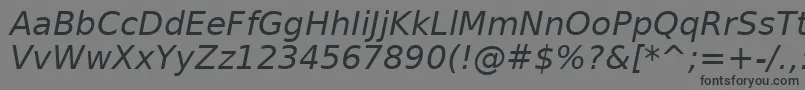 フォントBitstreamVeraSansOblique – 黒い文字の灰色の背景