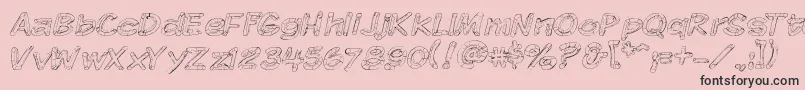 Komikskt Font – Black Fonts on Pink Background