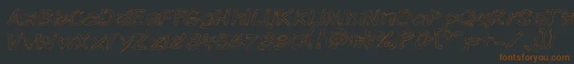Komikskt-fontti – ruskeat fontit mustalla taustalla