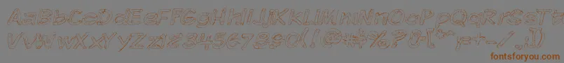 Komikskt Font – Brown Fonts on Gray Background