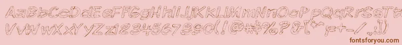 Komikskt Font – Brown Fonts on Pink Background