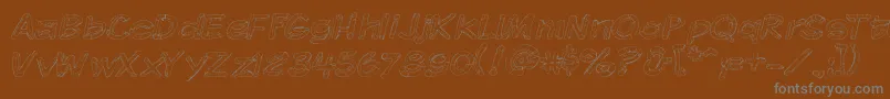 Komikskt Font – Gray Fonts on Brown Background