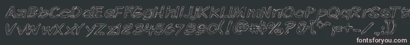Komikskt Font – Pink Fonts on Black Background