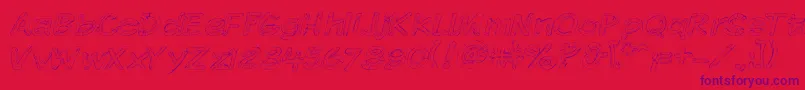 Komikskt Font – Purple Fonts on Red Background