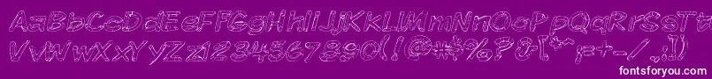 Komikskt Font – White Fonts on Purple Background