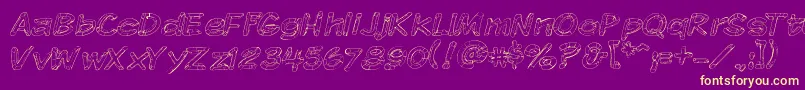 Komikskt Font – Yellow Fonts on Purple Background