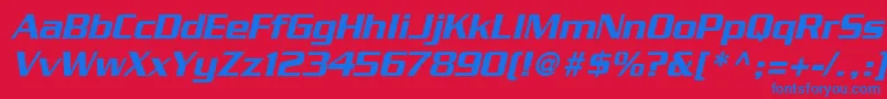 BoostSsiItalic Font – Blue Fonts on Red Background