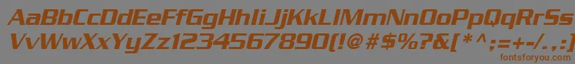 BoostSsiItalic Font – Brown Fonts on Gray Background