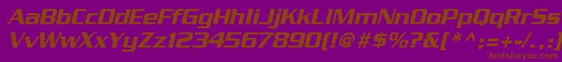 BoostSsiItalic Font – Brown Fonts on Purple Background