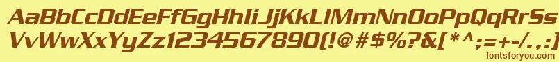 BoostSsiItalic Font – Brown Fonts on Yellow Background