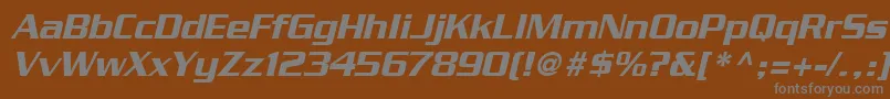 フォントBoostSsiItalic – 茶色の背景に灰色の文字