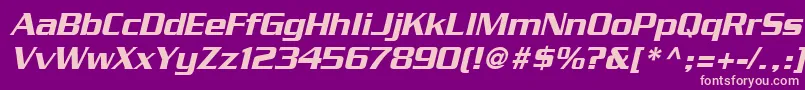 BoostSsiItalic Font – Pink Fonts on Purple Background