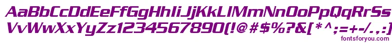 Czcionka BoostSsiItalic – fioletowe czcionki