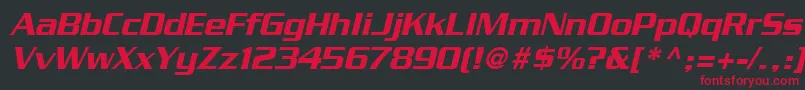BoostSsiItalic Font – Red Fonts on Black Background