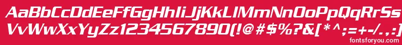 BoostSsiItalic Font – White Fonts on Red Background