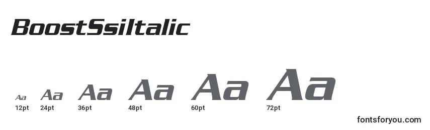 Размеры шрифта BoostSsiItalic