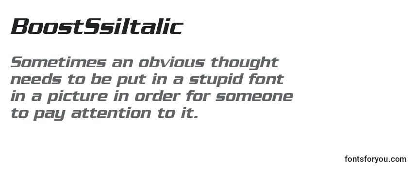 BoostSsiItalic Font