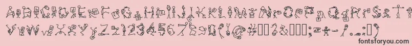 Stickfigures Font – Black Fonts on Pink Background