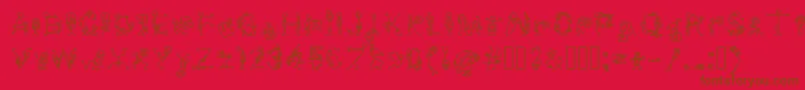 Stickfigures Font – Brown Fonts on Red Background